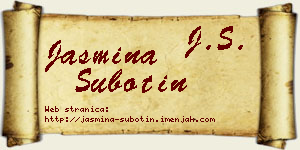 Jasmina Subotin vizit kartica